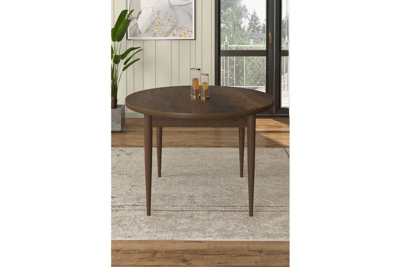 Farefax Spisebord 90 cm Rund - Brun - Møbler - Borde - Spisebord og køkkenbord