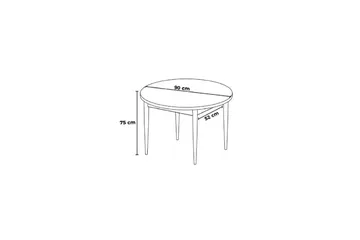 Farefax Spisebord 90 cm Rund - Brun - Møbler - Borde - Spisebord og køkkenbord