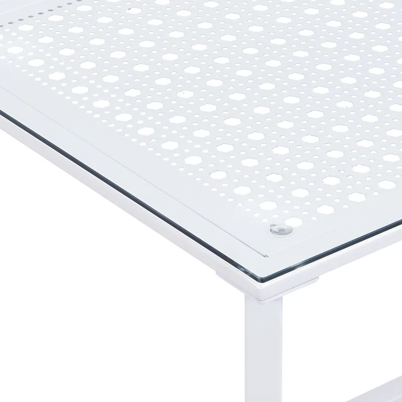 Fenara sofabord 100 cm - Transparent og mat hvid - Møbler - Borde - Sofabord