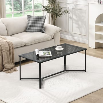 Fenara sofabord 100 cm - Transparent og matsort - Møbler - Borde - Sofabord