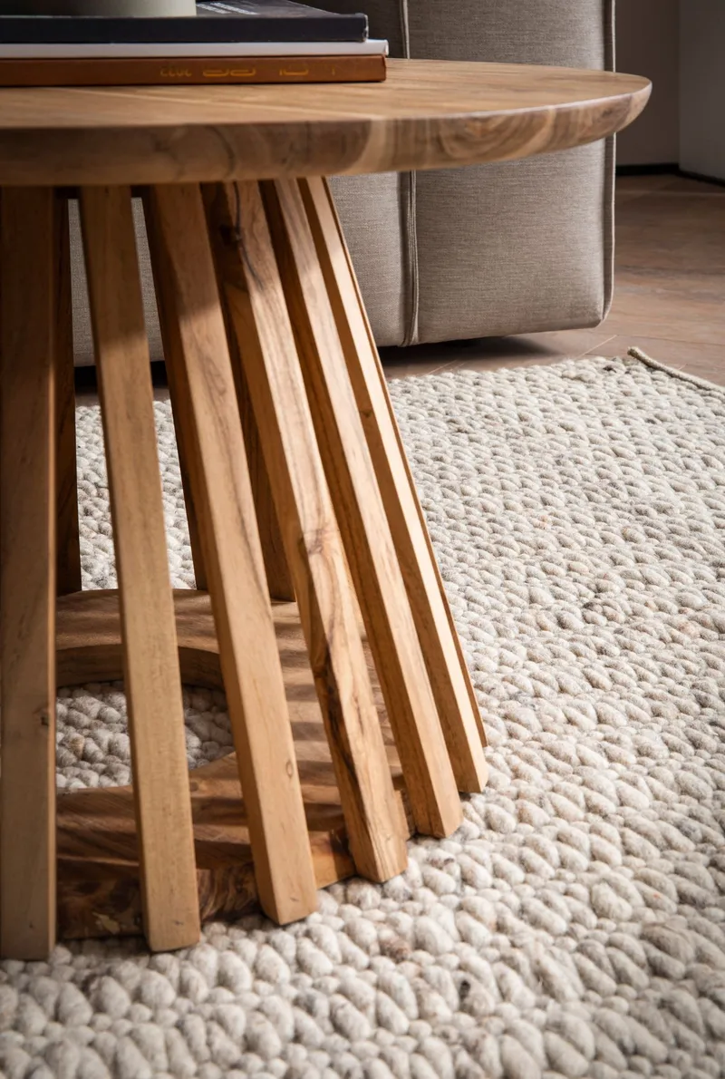 Feneri Sofabord 60 cm Rund - Varm lysebrun - Møbler - Borde - Sofabord