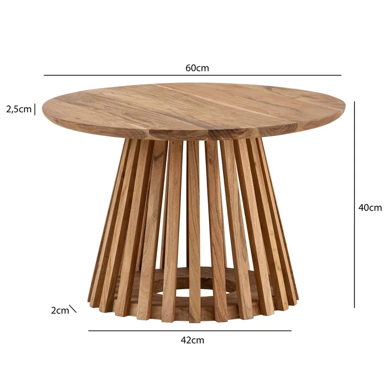 Feneri Sofabord 60 cm Rund - Varm lysebrun - Møbler - Borde - Sofabord