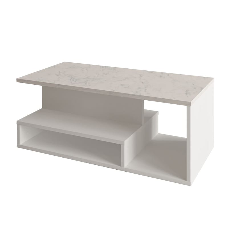 Fenlo Sofabord 90x35x44,8 cm - Hvid marmor - Møbler - Borde - Sofabord