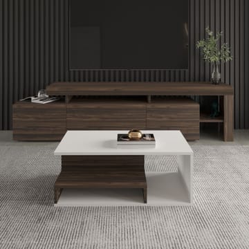 Fenlo Sofabord 90x35x44,8 cm - Hvid valnød - Møbler - Borde - Sofabord