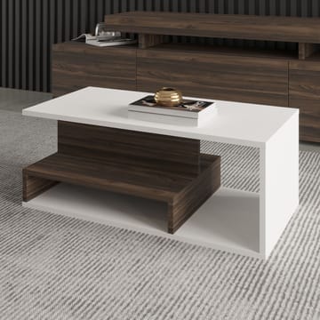 Fenlo Sofabord 90x35x44,8 cm - Hvid valnød - Møbler - Borde - Sofabord