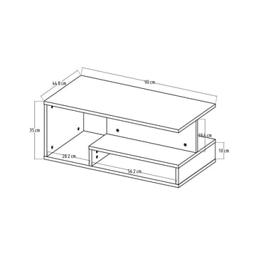Fenlo Sofabord 90x35x44,8 cm - Travertin - Møbler - Borde - Sofabord