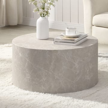 Fenova Rund Cylinder Sofabord 60 cm - Lysegrå - Møbler - Borde - Sofabord