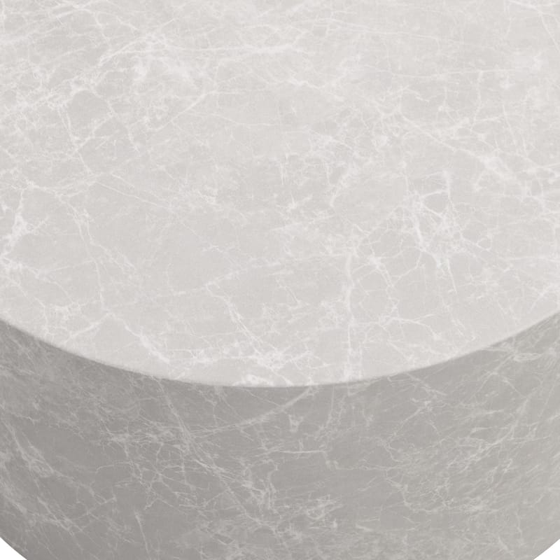 Fenova Rund Cylinder Sofabord 60 cm - Lysegrå - Møbler - Borde - Sofabord