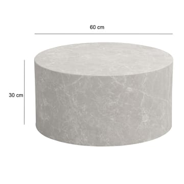 Fenova Rund Cylinder Sofabord 60 cm - Lysegrå - Møbler - Borde - Sofabord