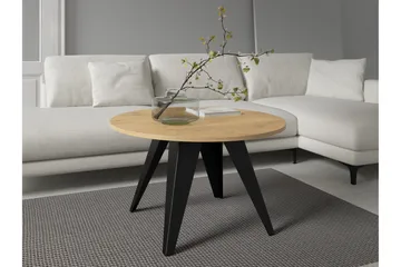 Festus Sofabord 75 cm - Sort/Beige - Møbler - Borde - Sofabord