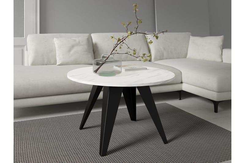 Festus Sofabord 75 cm - Sort/Grå - Møbler - Borde - Sofabord