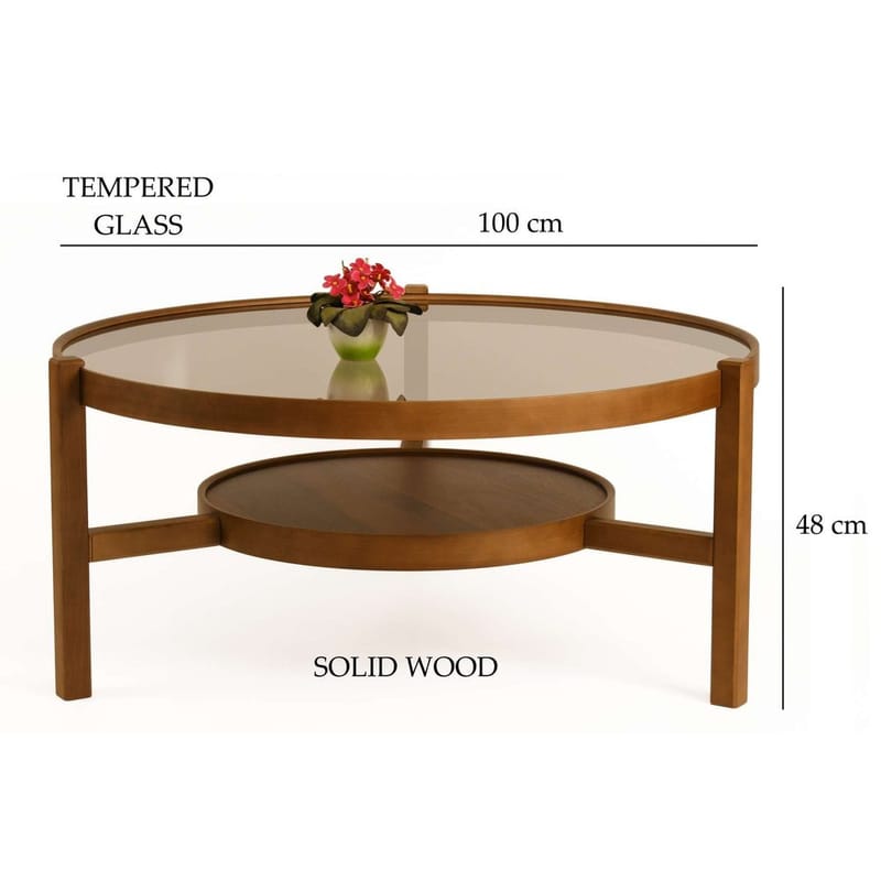 Florai Sofabord 100 cm - Mørkebrun - Møbler - Borde - Sofabord