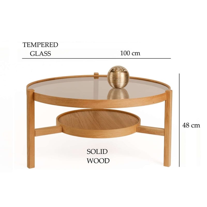 Florai Sofabord 100 cm - Natur - Møbler - Borde - Sofabord