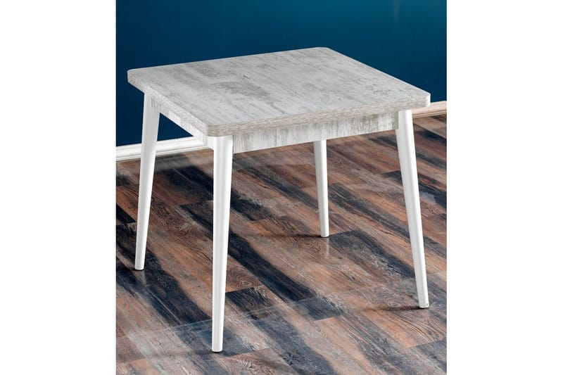 Florai Spisebord 80 cm Kvadratisk - Antik/Hvid - Møbler - Borde - Spisebord og køkkenbord