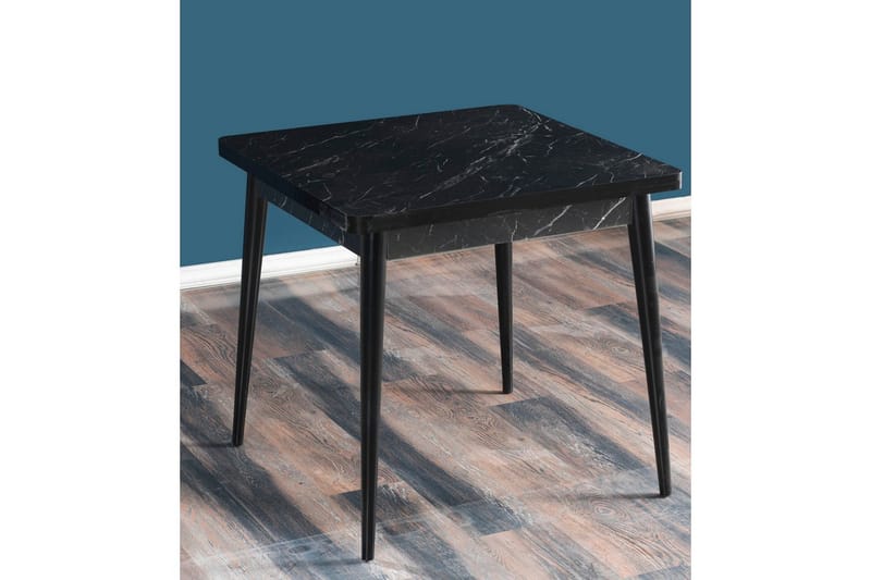 Florai Spisebord 80 cm Kvadratisk - Sort/Hvid - M�øbler - Borde - Spisebord og køkkenbord
