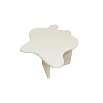Flower Sofabord 116 cm med Organisk Form i Malet Træ - Cremehvid - Møbler - Borde - Sofabord