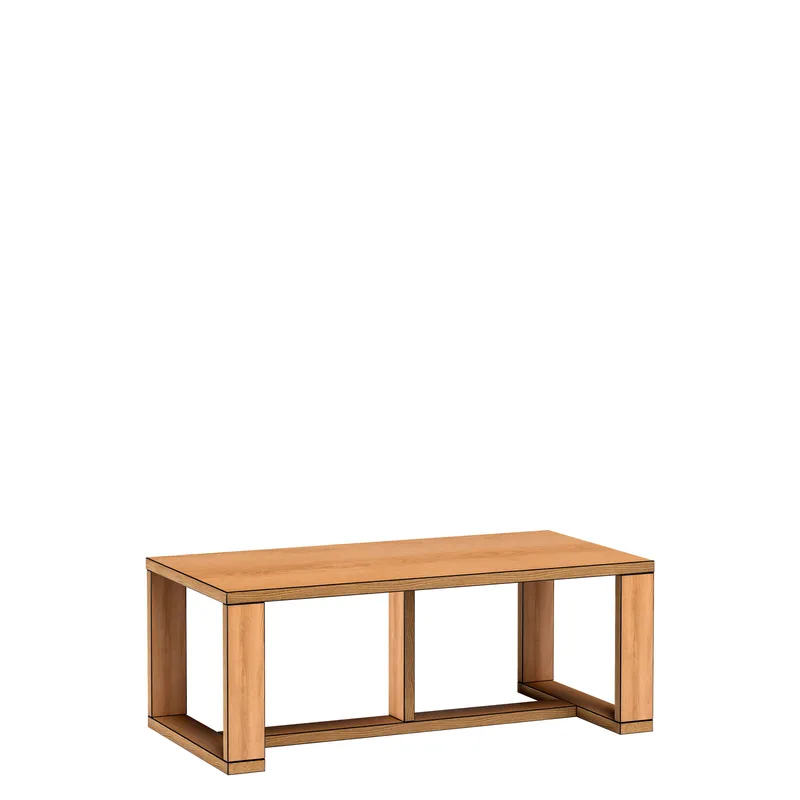 Fonti Rektangulært Sofabord med Åben Ramme, Brun