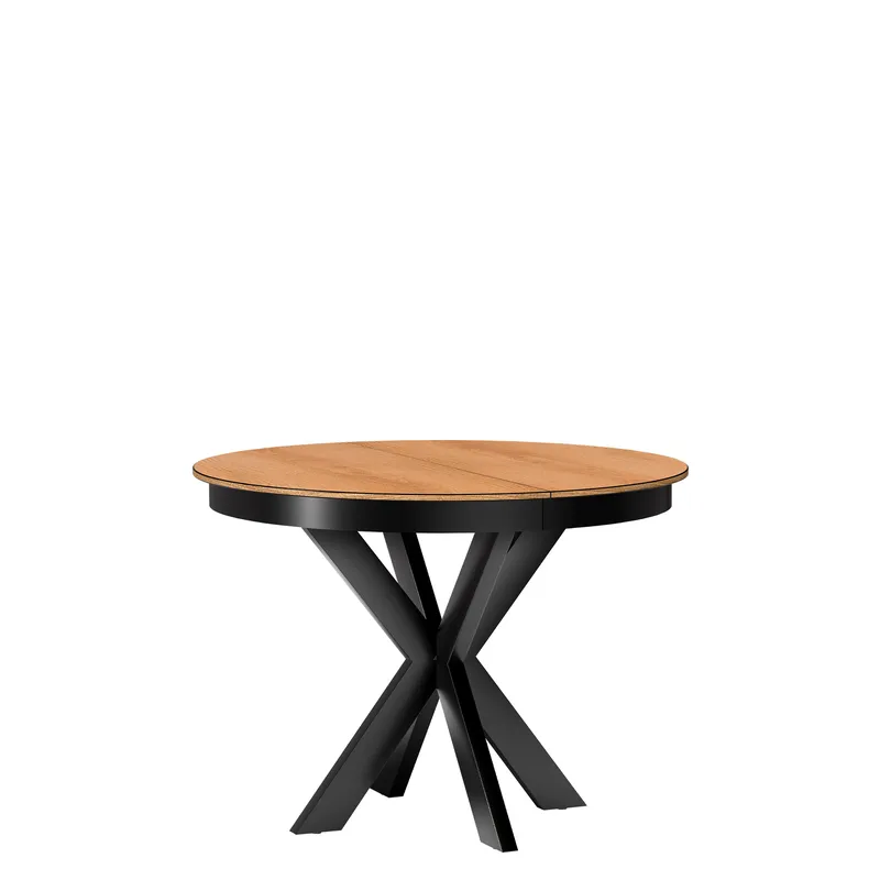 Fonti Spisebord 110 cm Rundt, Brun|sort