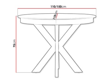 Fonti Spisebord 110 cm Rundt - Brun|sort - Møbler - Borde - Spisebord og køkkenbord