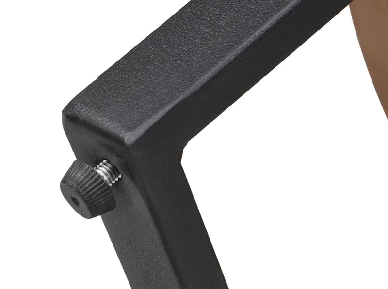 Fralor Rundt sofabord 80 cm med træ-look og metalben - trælook / mat sort - Møbler - Borde - Sofabord