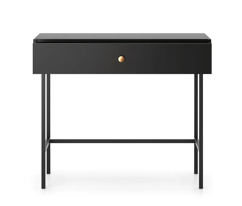 Francisca Sminkebord 93 cm - Sort - Møbler - Borde - Sminkebord & konsolbord