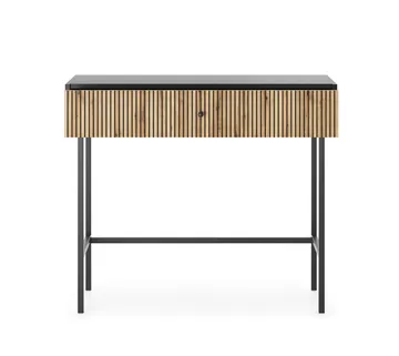 Francisca Sminkebord 93 cm - Sort/Eg - Møbler - Borde - Sminkebord & konsolbord