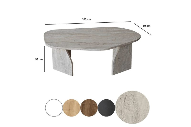 Fredrilla Sofabord 105 cm - Beige - Møbler - Borde - Sofabord