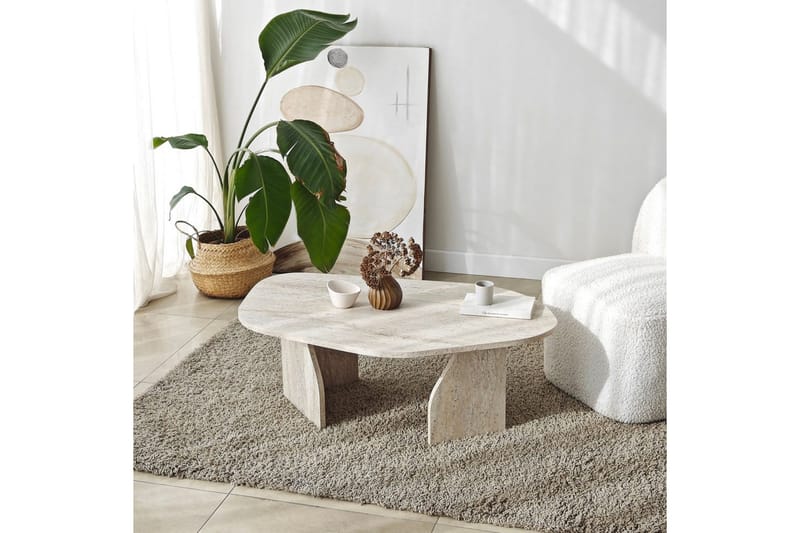 Fredrilla Sofabord 105 cm - Beige - Møbler - Borde - Sofabord