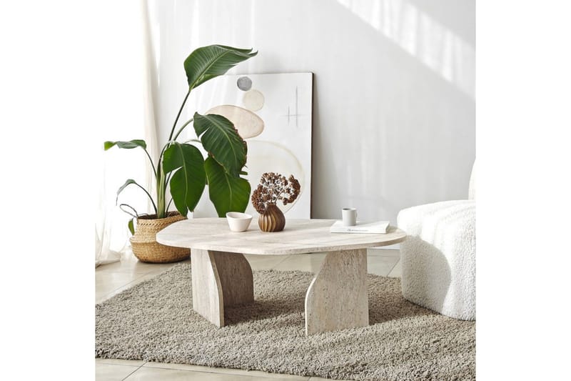 Fredrilla Sofabord 105 cm - Beige - Møbler - Borde - Sofabord