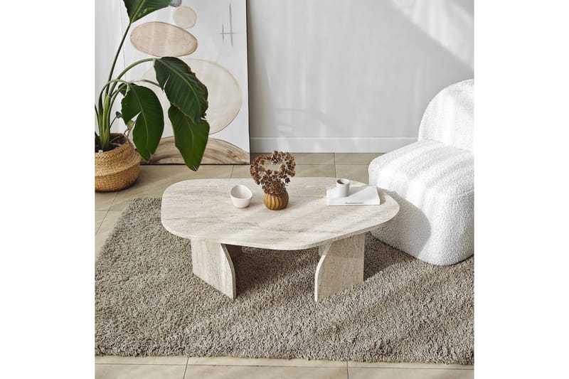 Fredrilla Sofabord 105 cm - Beige - Møbler - Borde - Sofabord