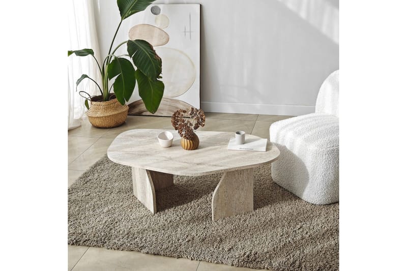 Fredrilla Sofabord 105 cm - Beige - Møbler - Borde - Sofabord