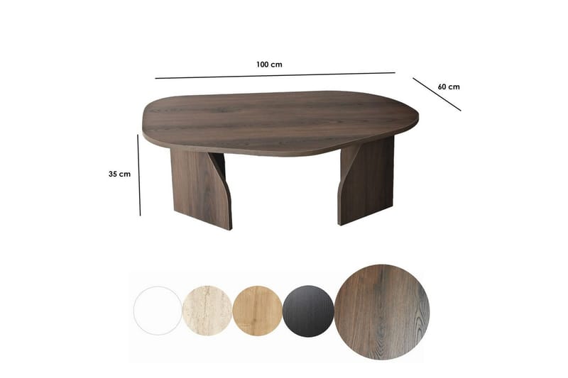 Fredrilla Sofabord 105 cm - Brun - Møbler - Borde - Sofabord