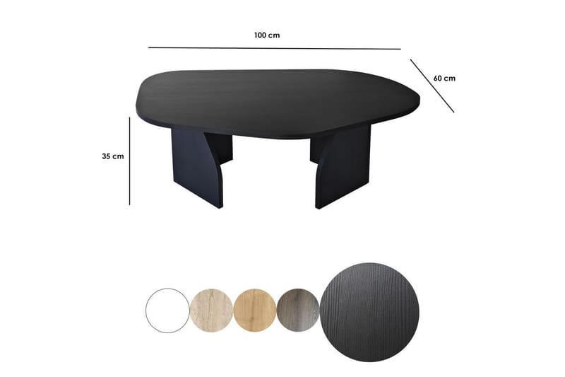 Fredrilla Sofabord 105 cm - Sort - Møbler - Borde - Sofabord