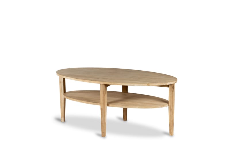 Freemont Ovalt Sofabord 120x60 cm i massivt træ - Natur - Møbler - Borde - Sofabord