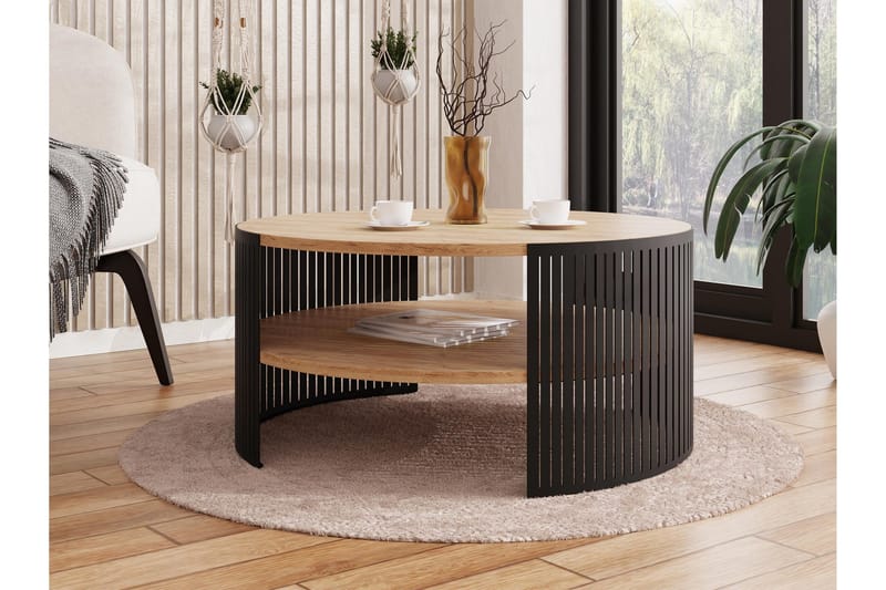 Friend Sofabord 75 cm - Sort/Beige - Møbler - Borde - Sofabord