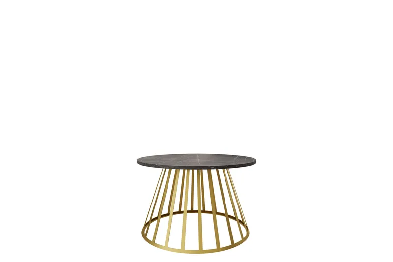 Frosty Sofabord 75 cm - Guld/Sort - Møbler - Borde - Sofabord