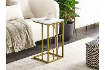 Fuller Sofabord 30 cm - Hvid/Guld - Møbler - Borde - Sofabord