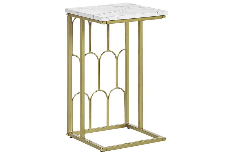 Fuller Sofabord 30 cm, Hvid/Guld