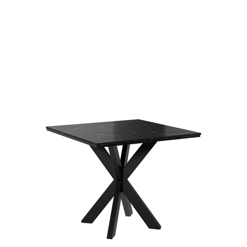 Fynrel Spisebord 90 cm Kvadratisk - Sort - Møbler - Borde - Spisebord og køkkenbord