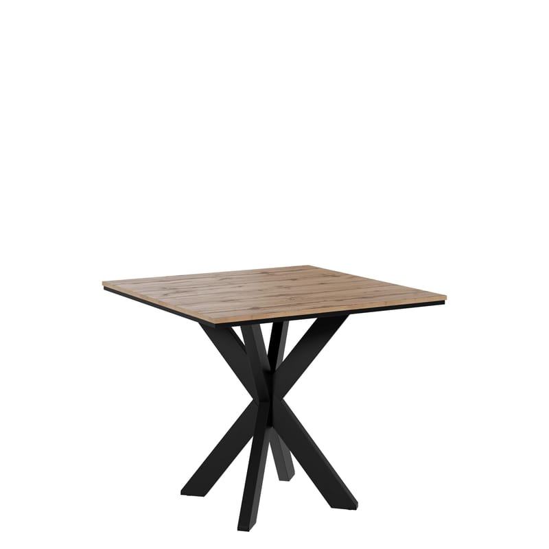 Fynrel Spisebord 90 cm Kvadratisk - Sort/Brun - Møbler - Borde - Spisebord og køkkenbord