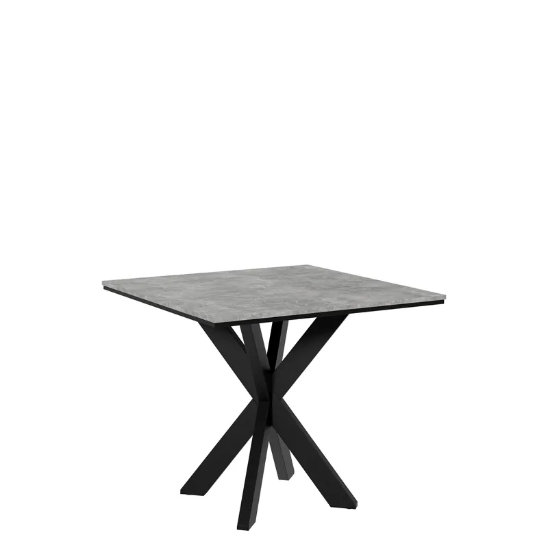 Fynrel Spisebord 90 cm Kvadratisk, Sort/Grå