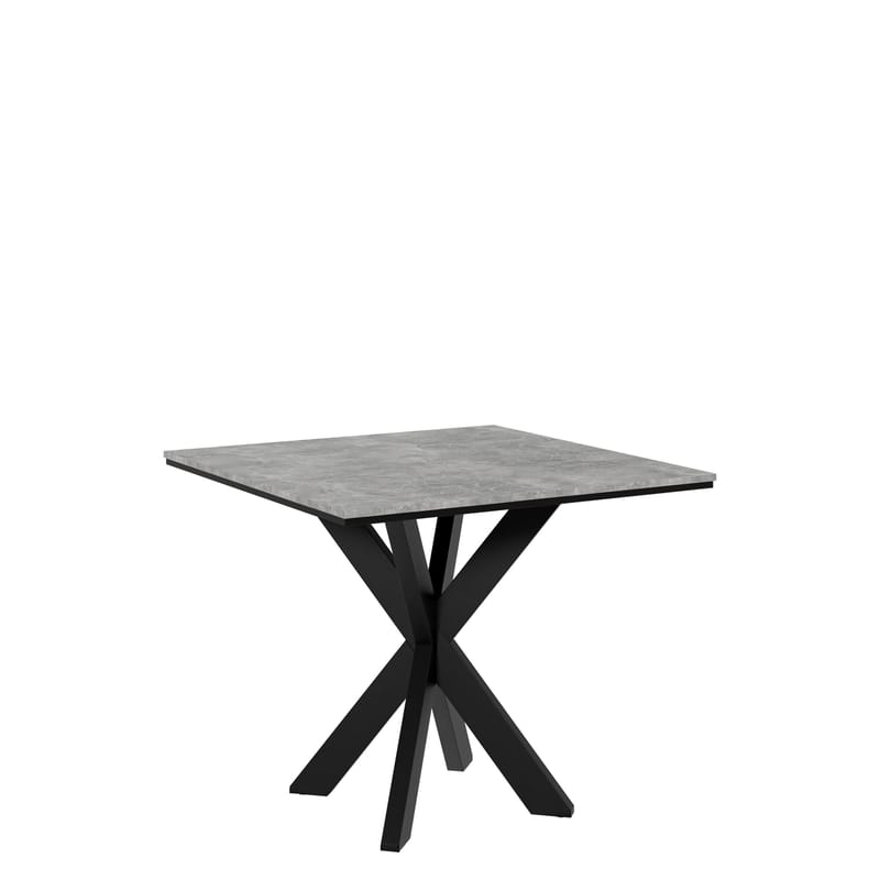 Fynrel Spisebord 90 cm Kvadratisk, Sort/Grå