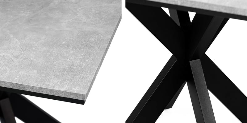 Fynrel Spisebord 90 cm Kvadratisk - Sort/Hvid - Møbler - Borde - Spisebord og køkkenbord