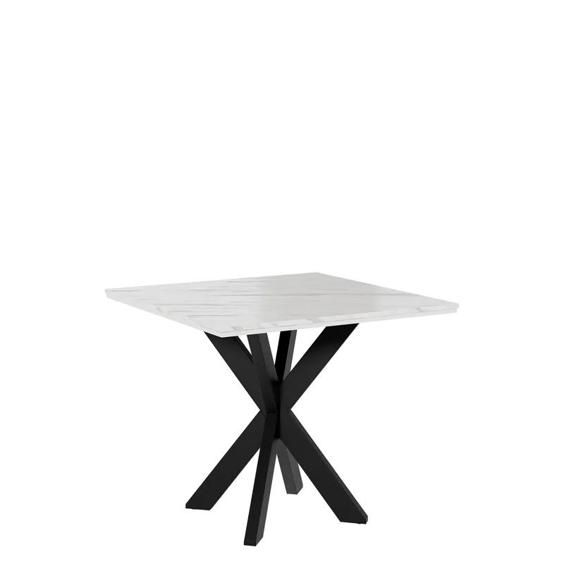 Fynrel Spisebord 90 cm Kvadratisk - Sort/Hvid - Møbler - Borde - Spisebord og køkkenbord