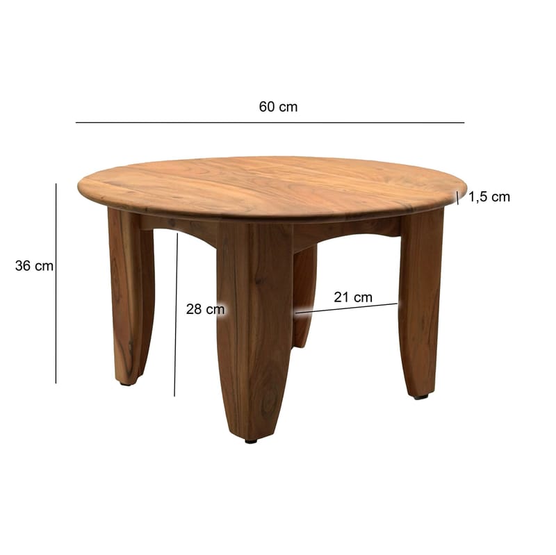 Fynricon sofabord 60 cm rundt - Varm brun - Møbler - Borde - Sofabord