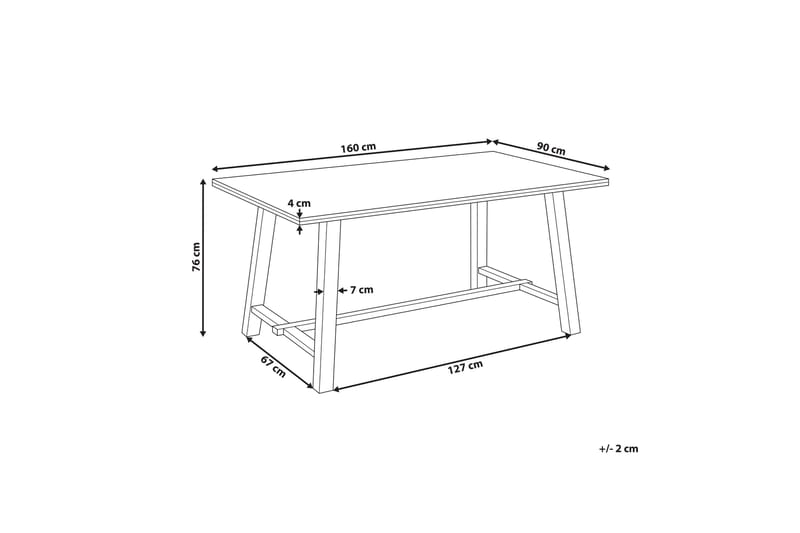 Gaelan Spisebord 90 cm Rektangulært - Lyst træ - Møbler - Borde - Spisebord og køkkenbord