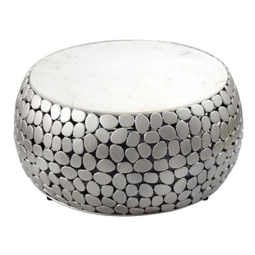 Galino sofabord 66 cm - hvid og sølv - Møbler - Borde - Sofabord