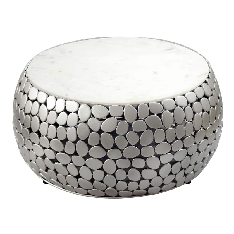 Galino sofabord 66 cm - hvid og sølv - Møbler - Borde - Sofabord