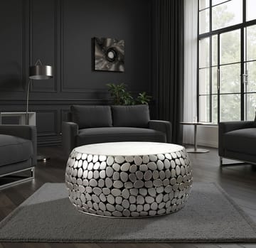 Galino sofabord 66 cm - hvid og sølv - Møbler - Borde - Sofabord