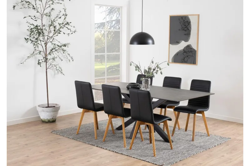 Ganesh Spisebord 100 cm Rektangulært - Sort - Møbler - Borde - Spisebord og køkkenbord